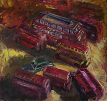 
‘Bus painting’ 50 x 50 cm oil on canvas
