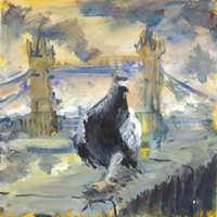 ‘Old Bird’ 50 x 50 cm oil on canvas 