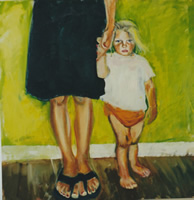 ‘With Mum’ 76 x 76 cm oil on canvas